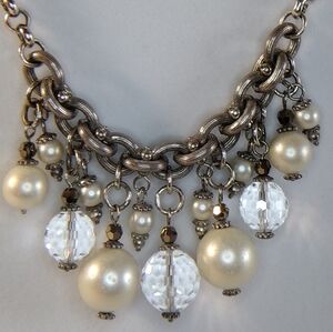 Brighton Bauble Bath Clear Pearl Necklace JN0015